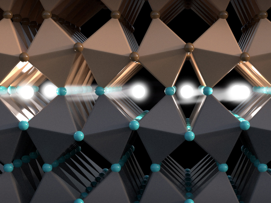 The spin of electrons transports information in this conducting layer between two isolators – Image: Christoph Hohmann / NIM