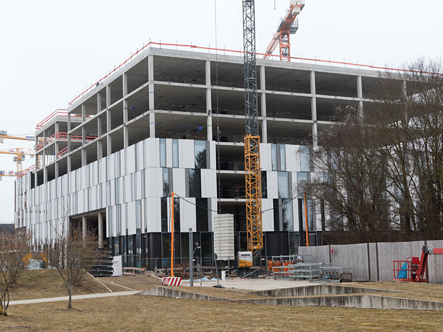 Die Baustelle des "GALILEO" auf dem Campus Garching im Februar. (Bild: U. Benz / TUM)