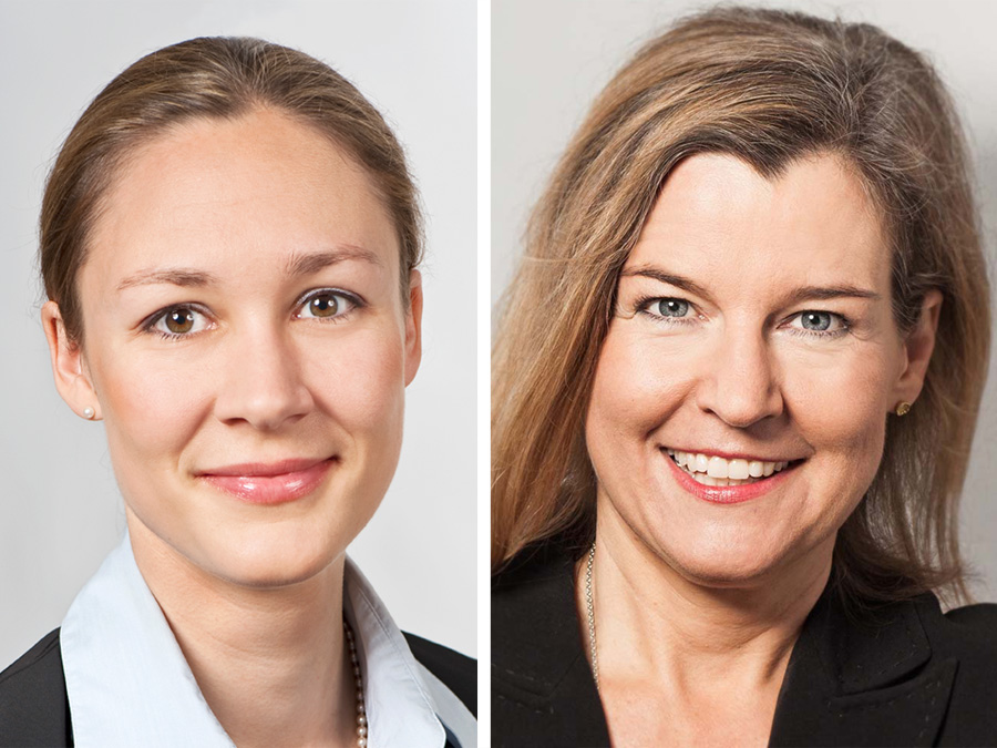 Prof. Claudia Peus and Prof. Juliane Winkelmann (f.l.), the new members of the TUM Board of Management.