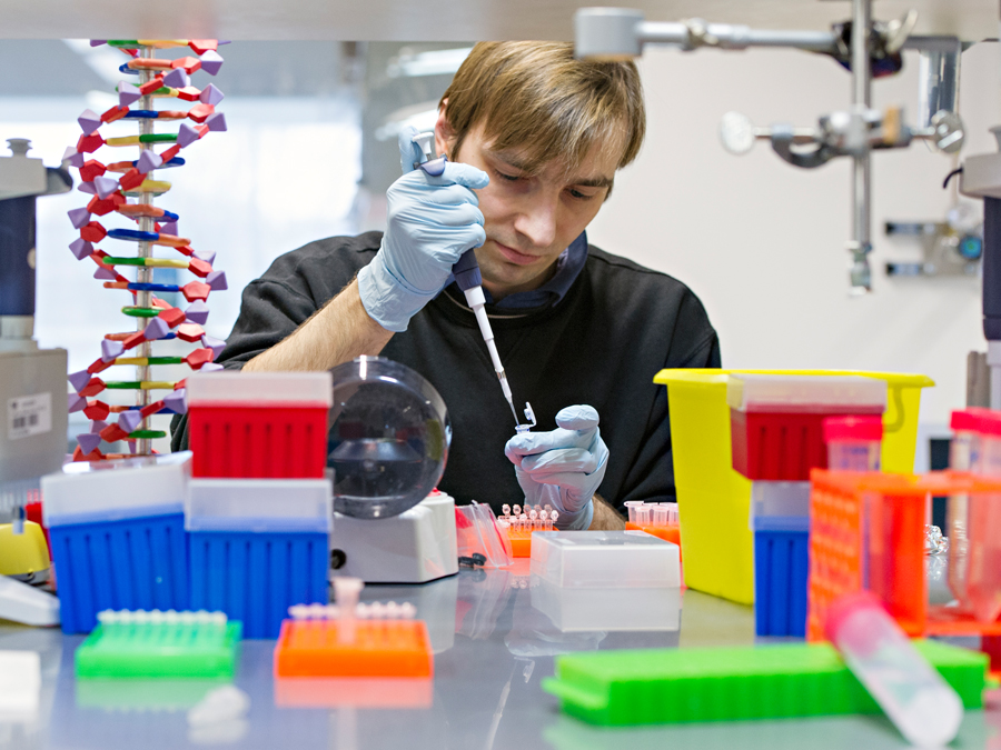 A lab at TUM's chair of Biophysics.