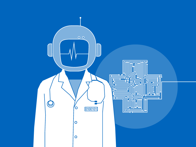 Roboter im weißen Kittel - wie verändert die Digitalisierung die Medizin? (Bild: TUM)