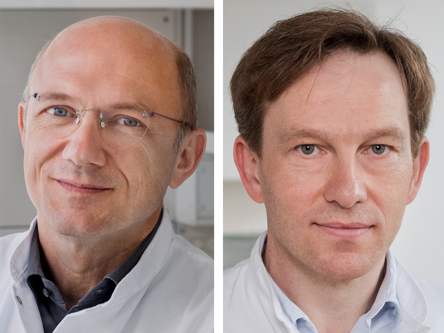 Prof. Dieter Saur (l.) and Prof. Roland Rad (Image: A. Heddergott / TUM)