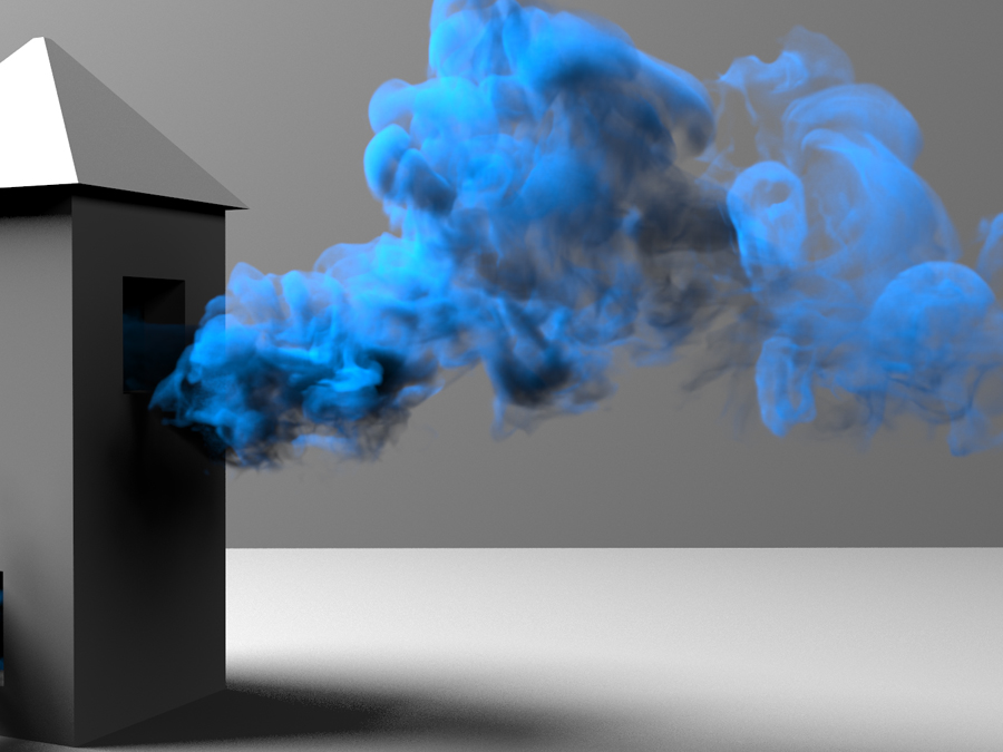 Simulated clouds of smoke