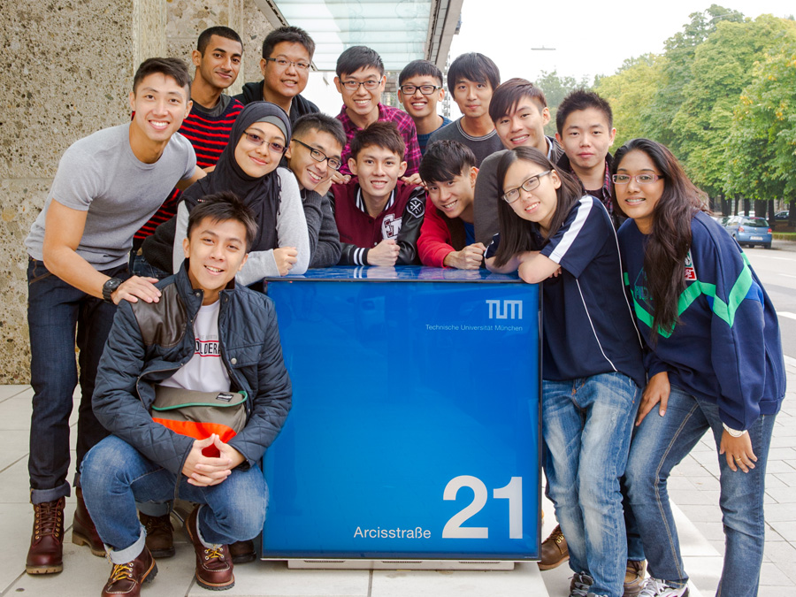 TUM Asia Studierende während ihres Studienaufenthalts in München. (Foto: A. Heddergott)