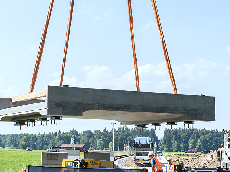 The first railroad bridge in Germany made of ultra-high performance concrete (UHPC) has gone into operation on Bavaria's Tegernsee-Bahn railroad route near Gmund.