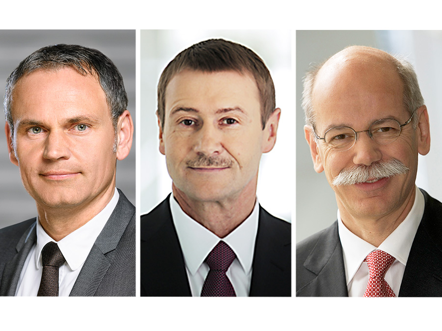 Dr. Oliver Blume, Klaus Helmrich und Dr. Dieter Zetsche