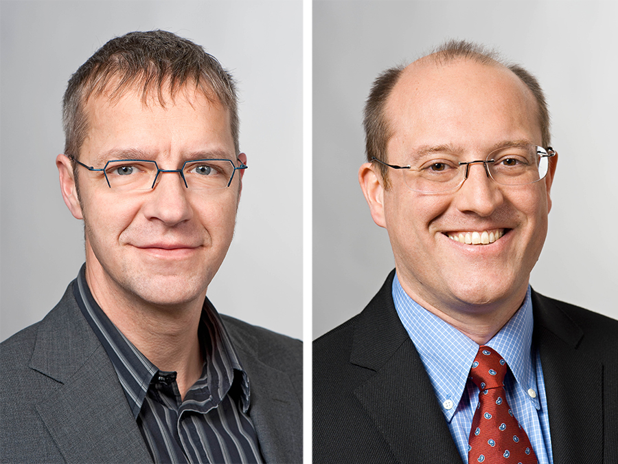 Prof. Holger Boche (l.) und Prof. Gerhard Kramer