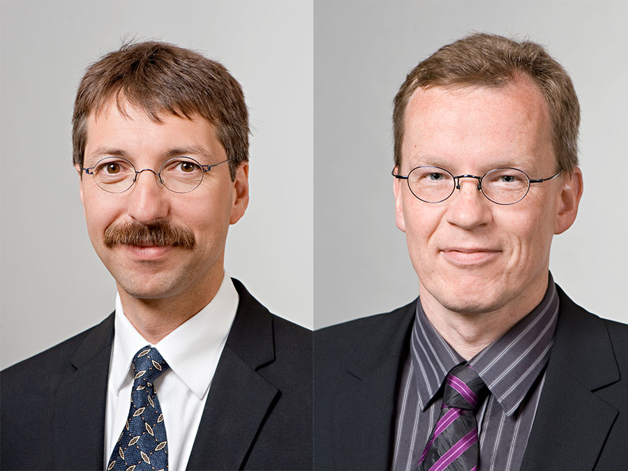 Prof. Dirk Busch and Prof. Michael Sattler. (Image: A. Heddergott and A. Eckert / TUM)