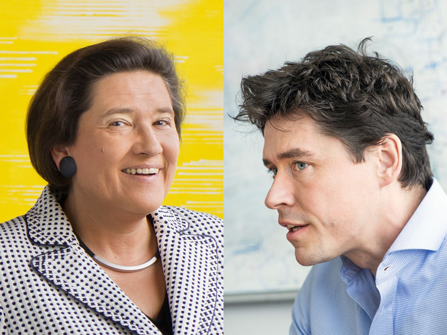 Prof. Hannelore Daniel und Prof. Hendrik Dietz.