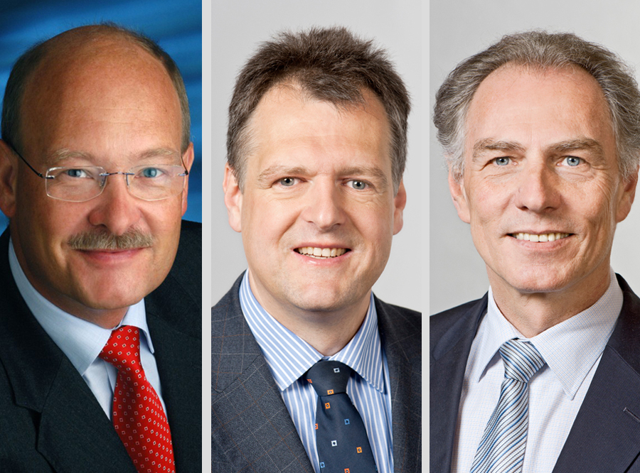 Prof. Gunther Reinhart, Prof. Wolfram Volk und Prof. Klaus Drechsler leiten die neue Einrichtung.