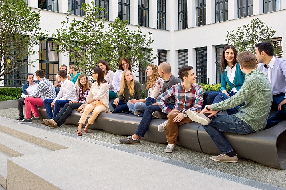 Students on the campus