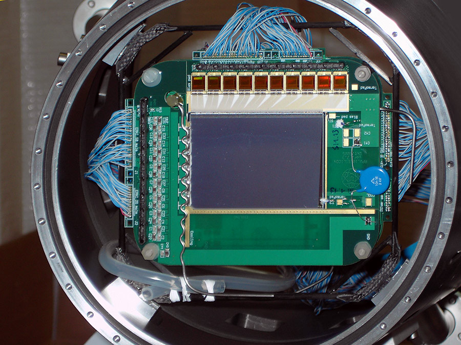 Das in der TUM entwickelte Detektormodul – Foto: TUM