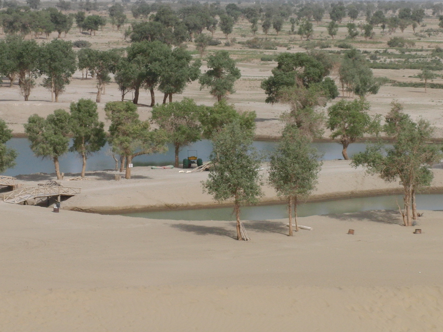 Das Tarim-Becken im Nordwesten Chinas.