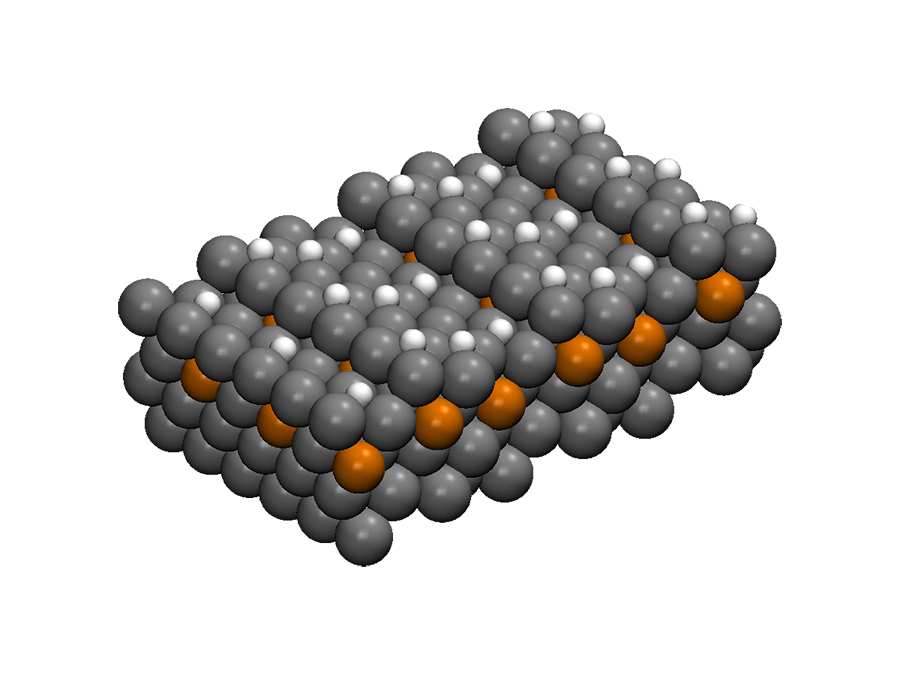 A copper layer below the surface provides the platinum ctalyst with a doubled activity and a loger service life – Image: Federico Calle Vallejo / Univ. Leiden