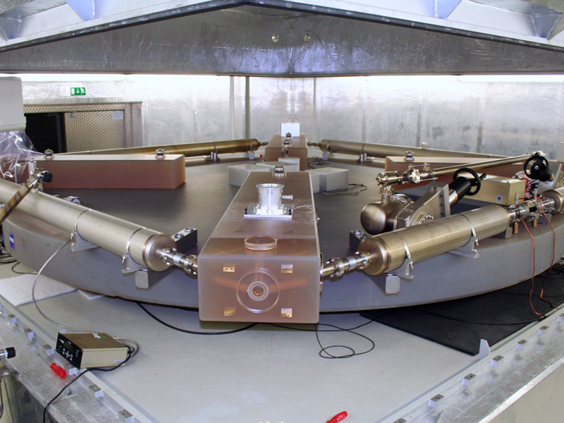 Ringlaser des Geodätischen Observatoriums Wettzell. (Bild: U. Hessels / Geodaetisches Observatorium Wettzell) Ringlaser des Geodätischen Observatoriums Wettzell.