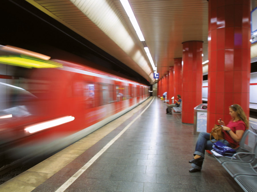 S-Bahn-Halt auf der Stammstrecke in München