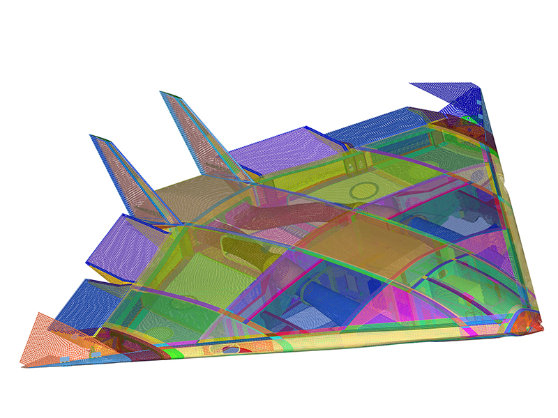 Strukturmodell des UAV Sagitta.