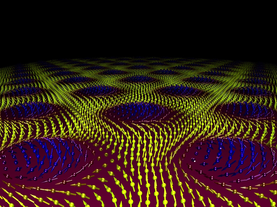 A grid of magnetic vortex structures