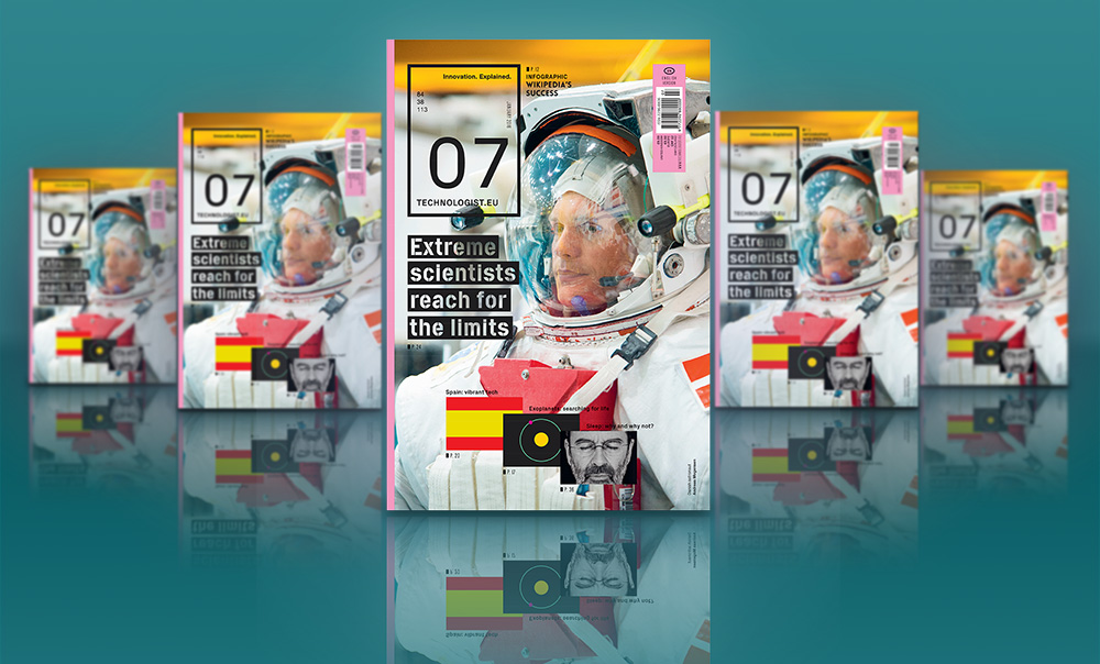 Das Cover der siebten Technologist-Ausgabe zeigt den Astronauten Andreas Mogensen (Bild: Technologist)