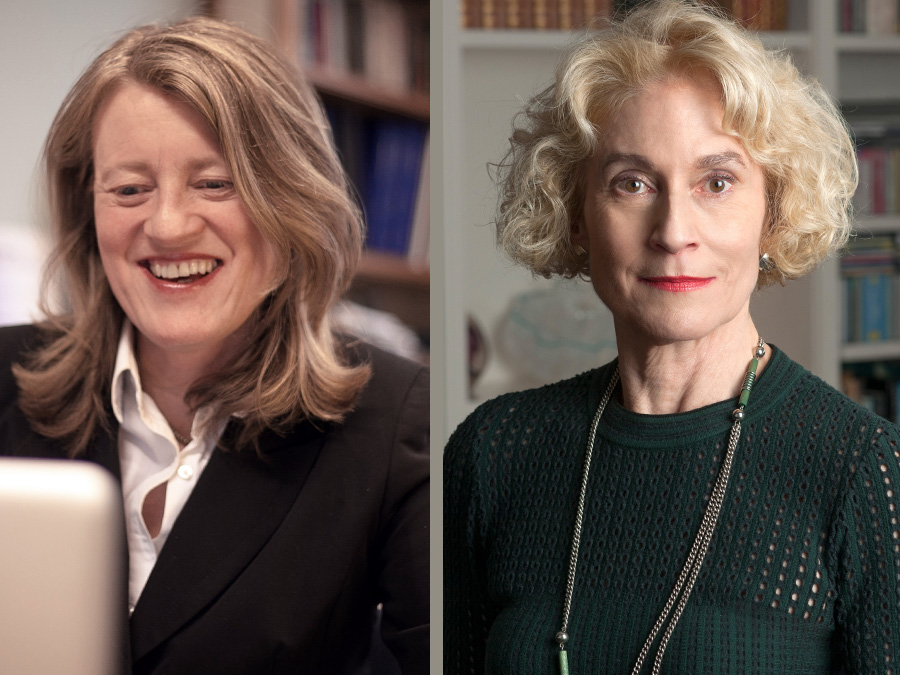 Prof. Helen Margetts (left) and Prof. Martha Nussbaum (right).