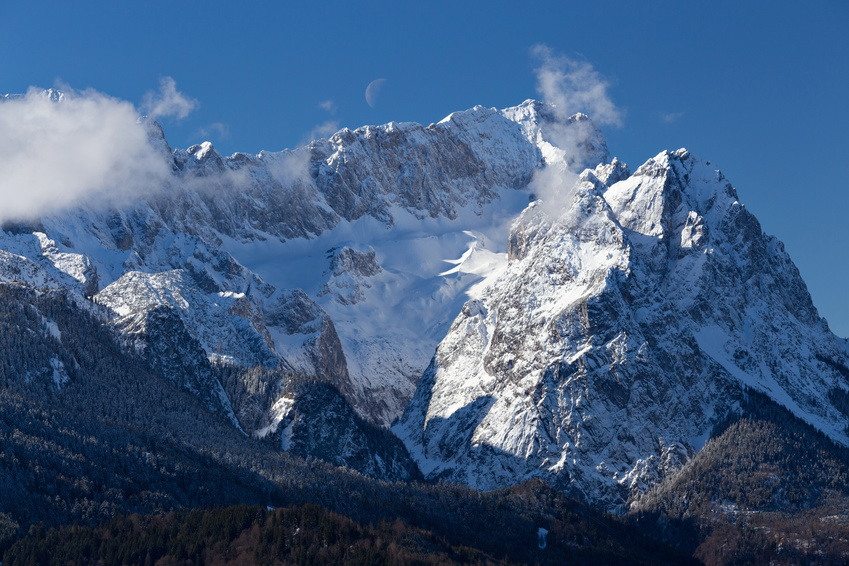 Die winterliche Zugspitze.