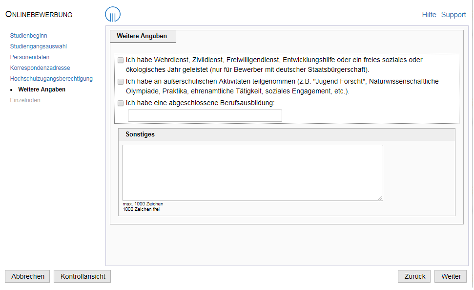 7 Weitere Angaben