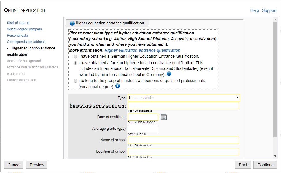 Online Application Studienkolleg Tum