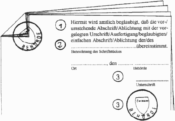 Beglaubigte Kopie