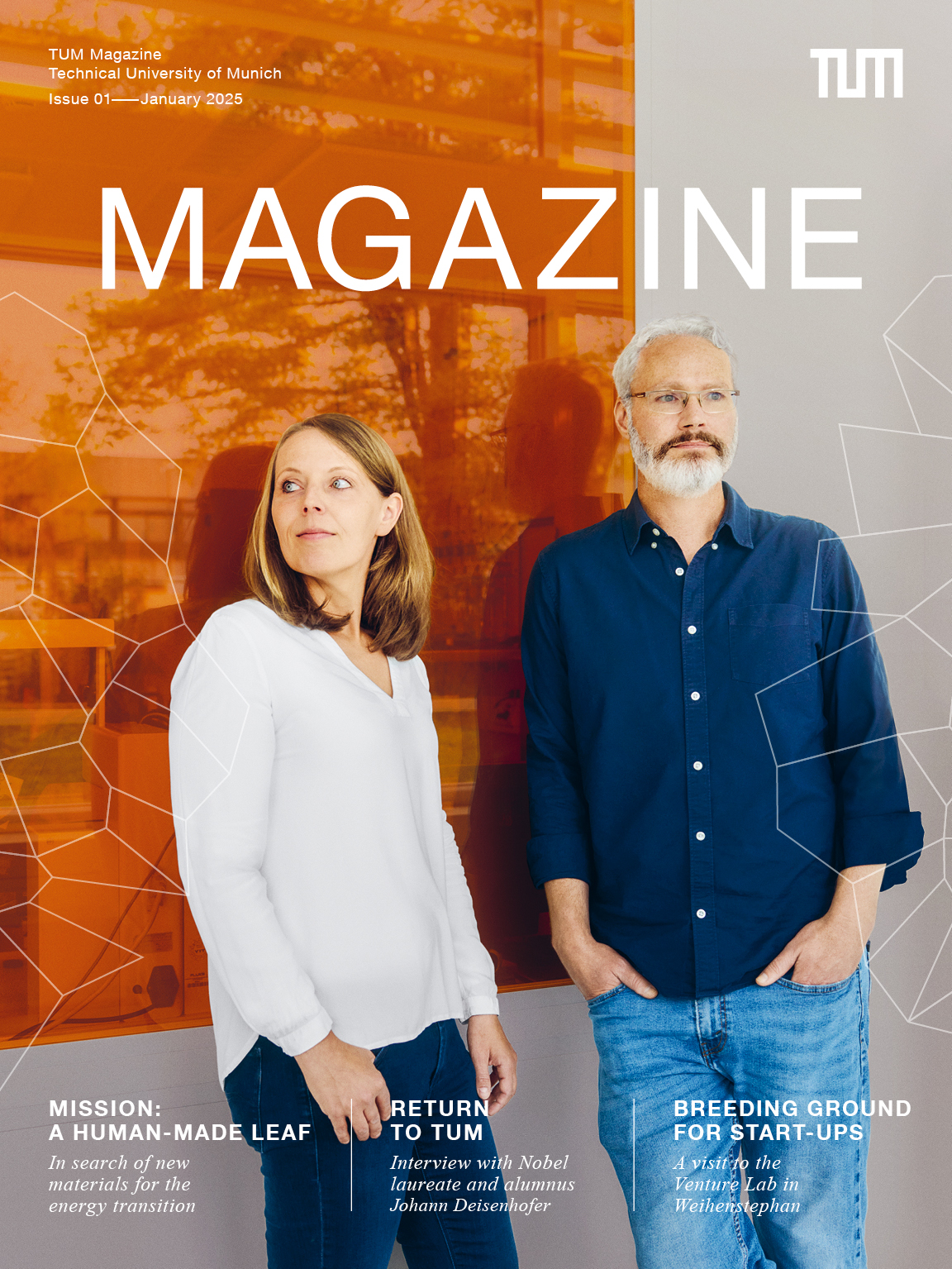 Cover image of the first issue of the new TUM Magazine