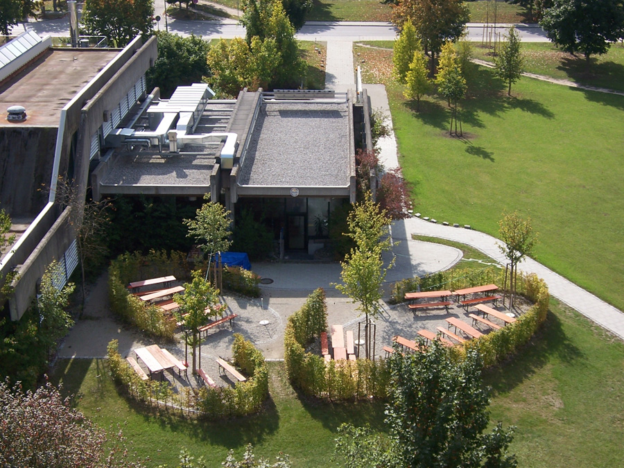 Campus Cneipe Garching from a bird's eye view